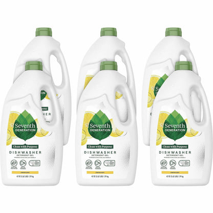 Seventh Generation Dishwasher Detergent - 42 oz (2.62 lb) - Lemon Scent - 6 / Carton