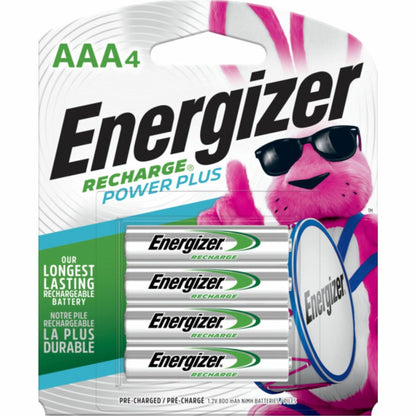 Energizer Recharge Power Plus Rechargeable AAA Battery 4-Packs - For Multipurpose - Battery Rechargeable - AAA - 850 mAh