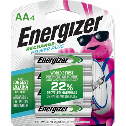 Energizer Recharge Power Plus Rechargeable AA Battery 4-Packs - For Multipurpose - Battery Rechargeable - AA - 2300 mAh 