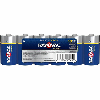 Rayovac Ultra Pro Alkaline C Battery 6-Packs - For Multipurpose - C - 1.5 V DC - 6/Pack - 12 / Carton