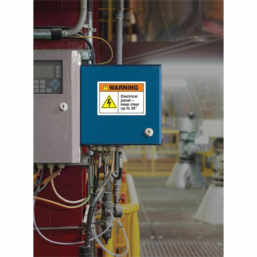 Avery® TrueBlock ID Label - 5" Width x 3 1/2" Length - Permanent Adhesive - Rectangle - Laser - Matte White - Matte - Fi