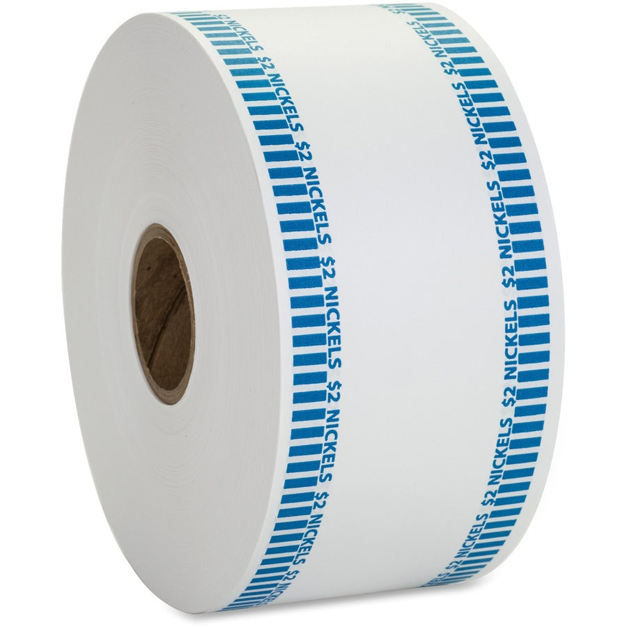 PAP-R Color-coded Coin Machine Wrappers - 1000 ft Length - 1900 Wrap(s) - Total $2.00 in 40 Coins of 5¢ Denomination - 1