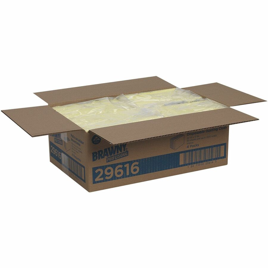 Brawny® Professional Disposable Dusting Cloths - For Household, Janitorial - Wipe - 24" Length x 17" Width - 4 / Carton