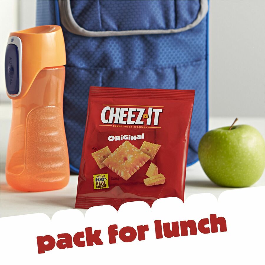 Cheez-It Cheez-It Baked Snack Crackers - Low Fat - Cheese - 1 Serving Pouch - 1.50 oz Bag - 45 / Carton