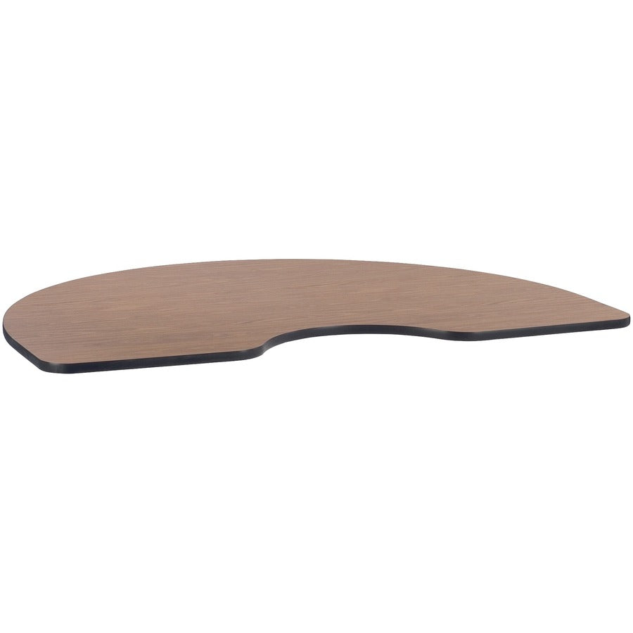 Lorell Classroom Activity Tabletop - High Pressure Laminate (HPL), Medium Oak Kidney-shaped Top - 1 Each