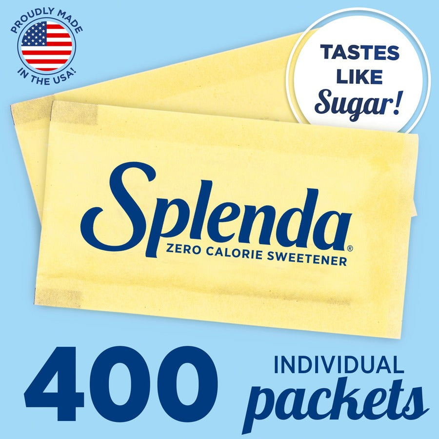 Splenda Single-serve Sweetener Packets - 0.035 oz (1 g) - Artificial Sweetener - 400/Box - 6 / Carton