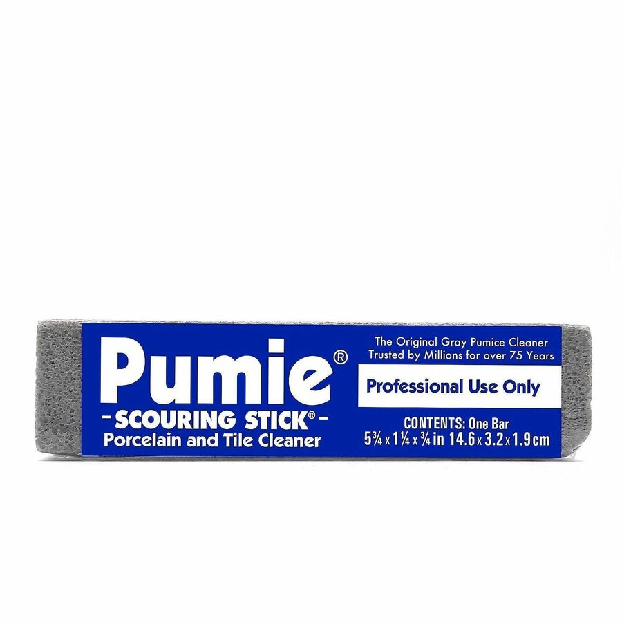 U.S. Pumice US Pumice Co. Heavy Duty Pumie Scouring Stick - Abrasive, Heavy Duty - Gray - 12/Pack - 6 / Carton