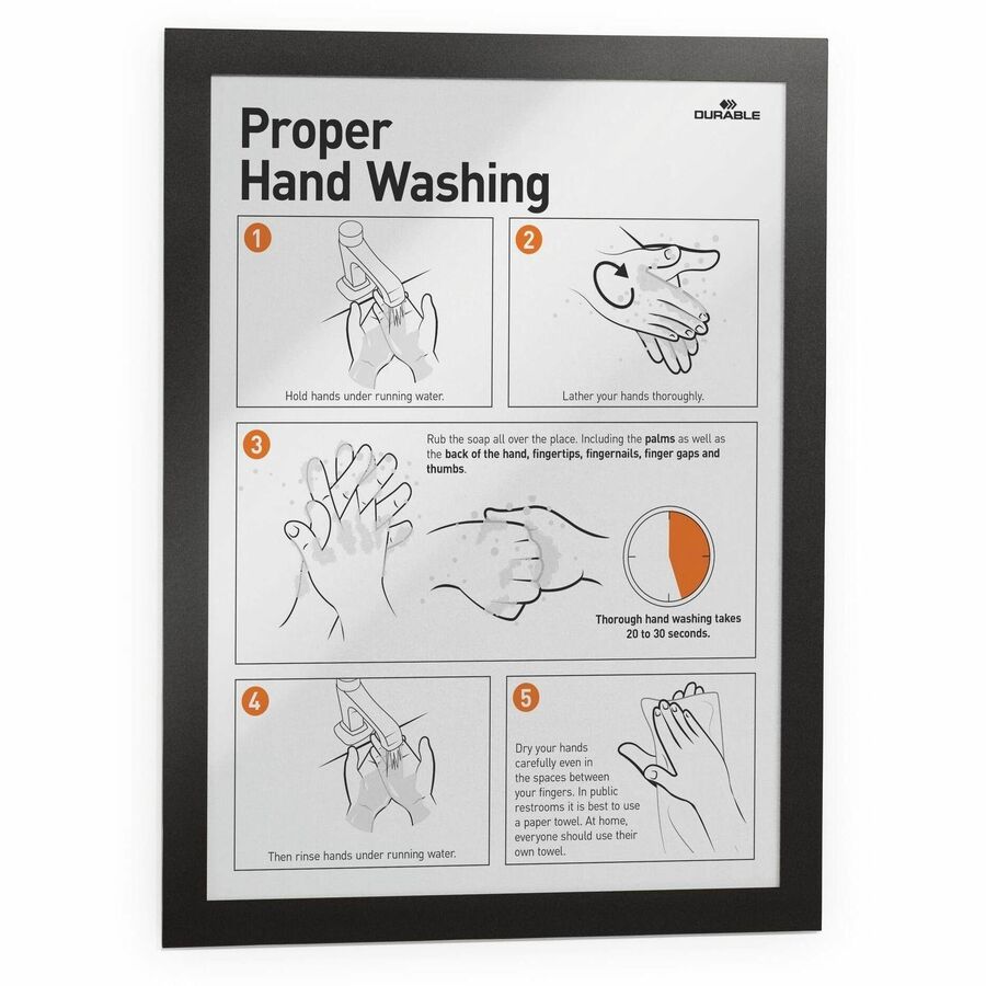 DURABLE Self-adhesive Frames - 9" x 14" Frame Size - Holds 8.50" x 11" Insert - Rectangle - Horizontal, Vertical - 2 / P