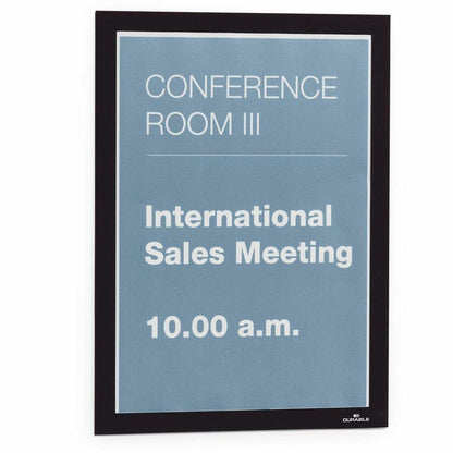 DURABLE Self-adhesive Frames - 9" x 14" Frame Size - Holds 8.50" x 11" Insert - Rectangle - Horizontal, Vertical - 2 / P