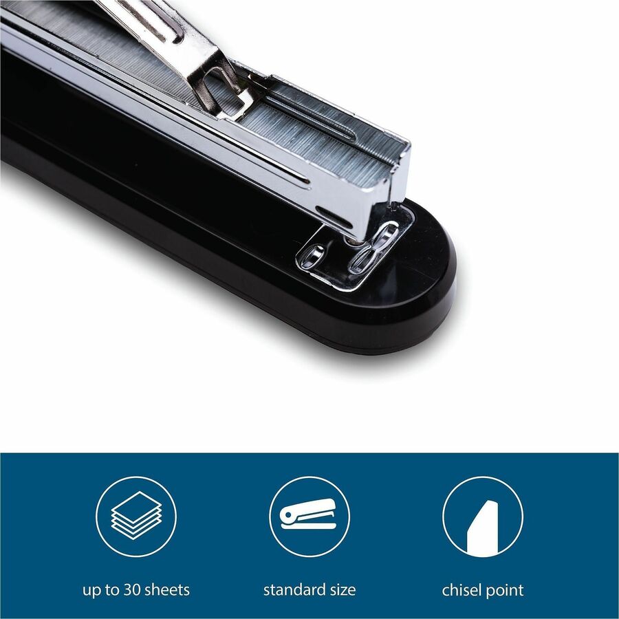 Business Source Chisel Point Standard Staples - Standard - 1/4" Leg - 1/2" Crown - Holds 30 Sheet(s) - for Paper - Chise