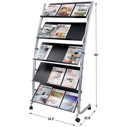 Alba Large Mobile Literature Display - 350 x Sheet - 5 Compartment(s) - Compartment Size : 12.99" x 28.35" - 1 Each