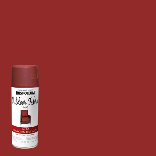 Rust-Oleum Outdoor Flat Dark Red Fabric Spray Paint 12 oz