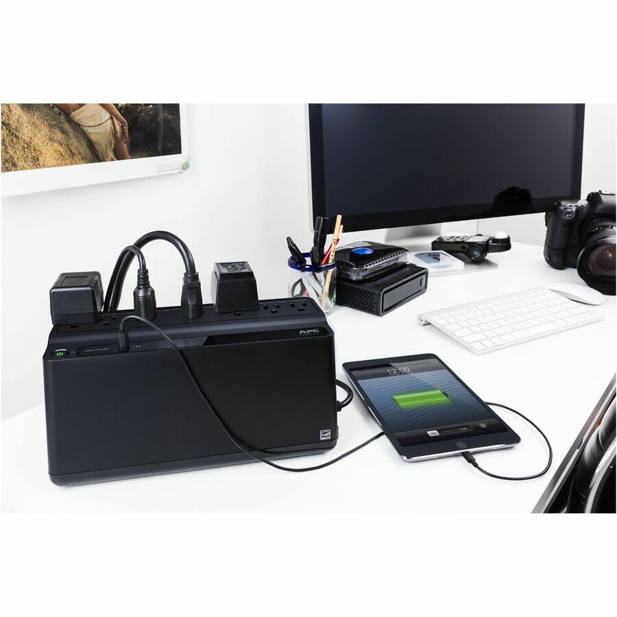 APC Back-UPS 600VA Tower UPS - Tower - 10 Hour Recharge - 3.20 Minute Stand-by - 120 V Input - 120 V AC Output - 7 x Bat
