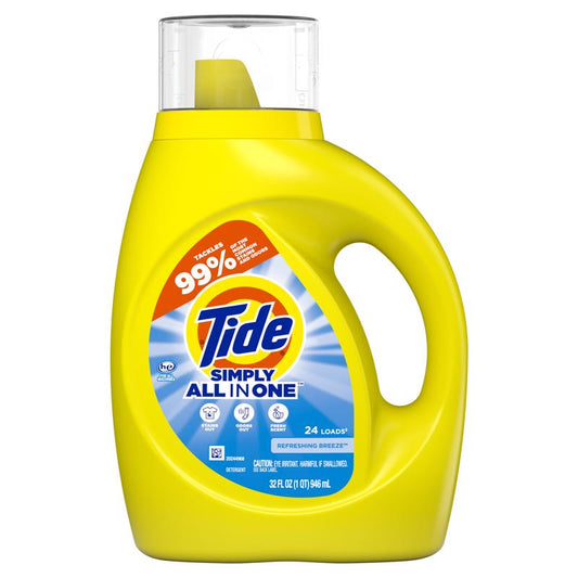 Tide Simply All In One Refreshing Breeze Scent Detergent Liquid 32 fl. oz. 1 pk