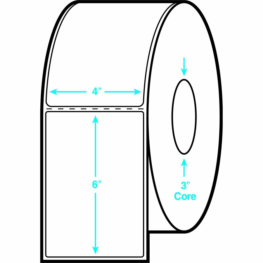 Avery® Industrial Direct Thermal Labels, Permanent Adhesive, 4" x 6" , 1 Roll, 3" Core - 4" Width x 6" Length - Permanen