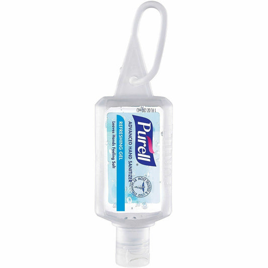 PURELL® Advanced Hand Sanitizer Gel - 1 fl oz - Flip Top Bottle Dispenser - Kill Germs - Hand, Skin - Moisturizing - Cle