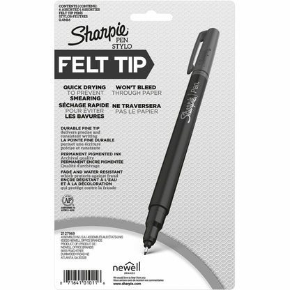Sharpie Fine Point Pens - Fine Pen Point - Assorted Ink - 6 / Pack