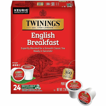 Twinings of London English Breakfast Black Tea K-Cup - 24 / Box