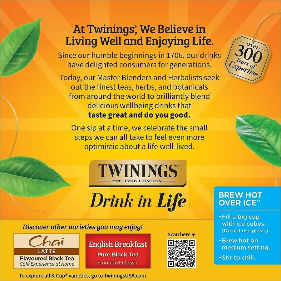 Twinings of London Earl Grey Flavoured Black Tea K-Cup - 24 / Box