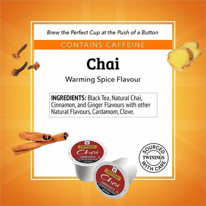 Twinings of London Chai Flavoured Black Tea K-Cup - 24 / Box