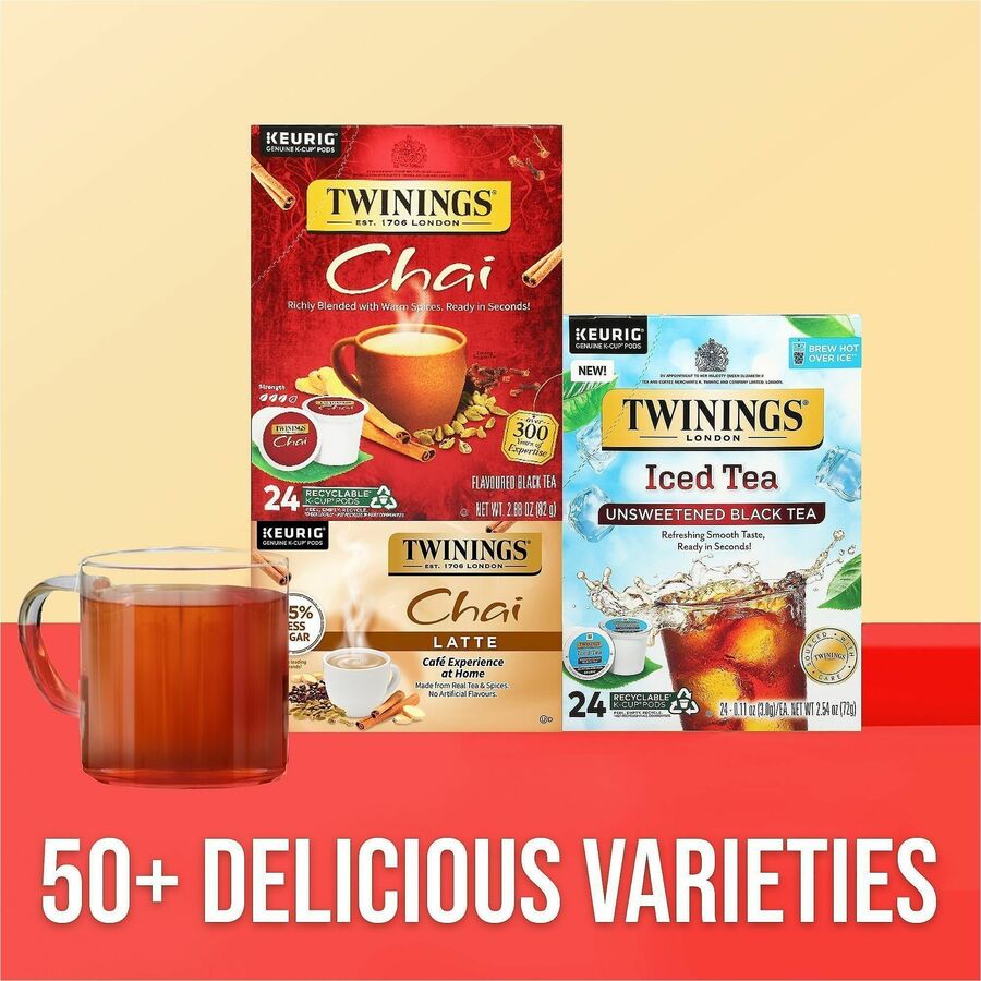 Twinings of London Chai Flavoured Black Tea K-Cup - 24 / Box