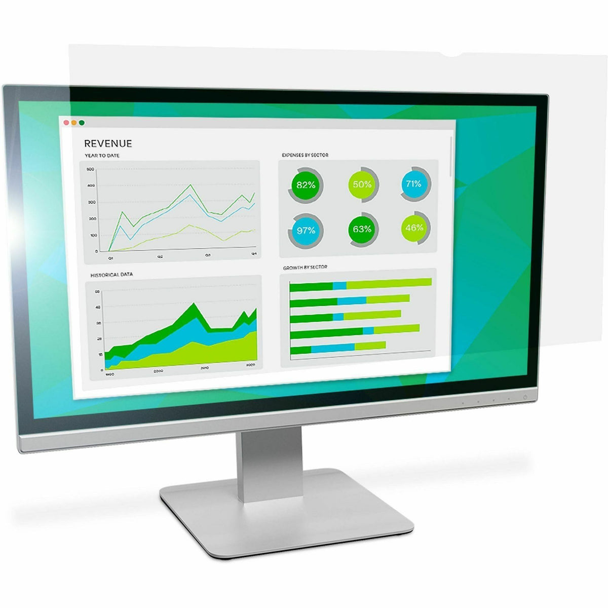 3M Anti-Glare Filter Clear, Matte - For 23.8" Widescreen LCD Monitor - 16:9 - Scratch Resistant, Fingerprint Resistant, 