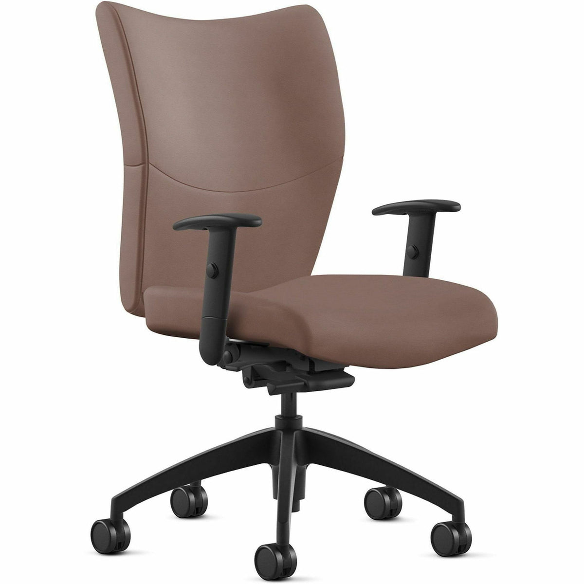 9 to 5 Seating Bristol Mid Back - Mahogany Seat Color - Leather Seat Material - Mahogany Back Color - Leather Back Mater