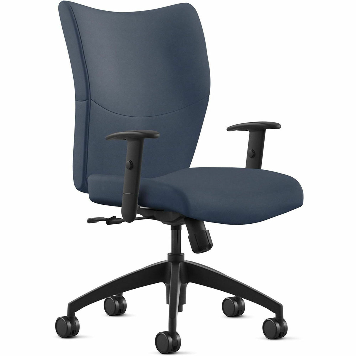 9 to 5 Seating Bristol Mid Back - Baltic Seat Color - Leather Seat Material - Baltic Back Color - Leather Back Material 