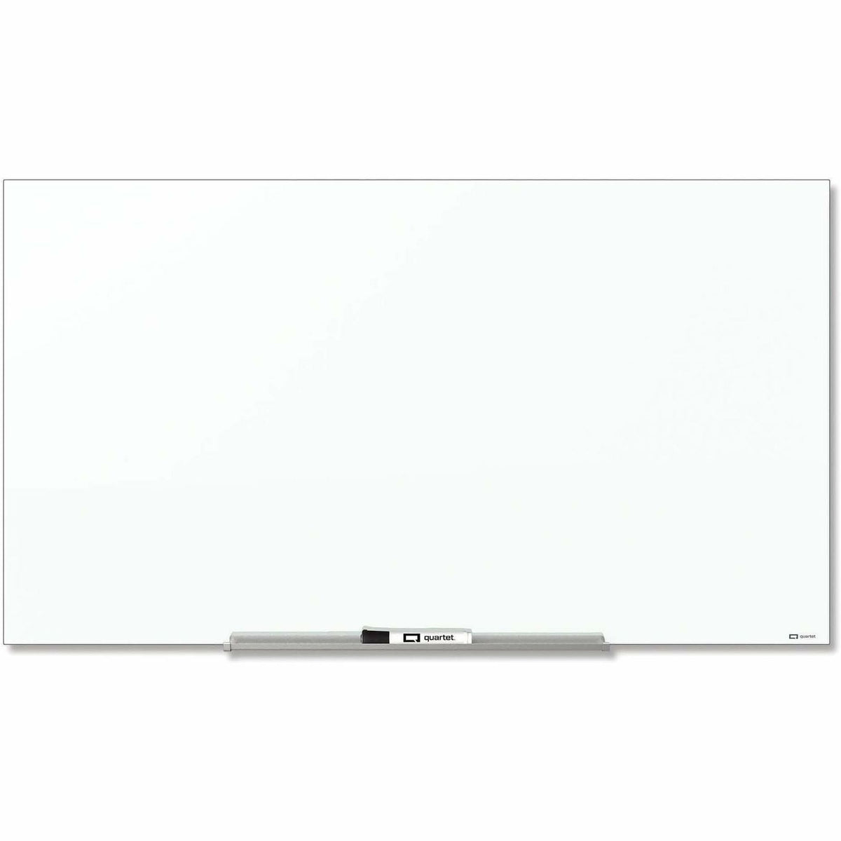 Quartet InvisaMount Magnetic Glass Dry-Erase Board - 74" (6.2 ft) Width x 42" (3.5 ft) Height - White Tempered Glass Sur