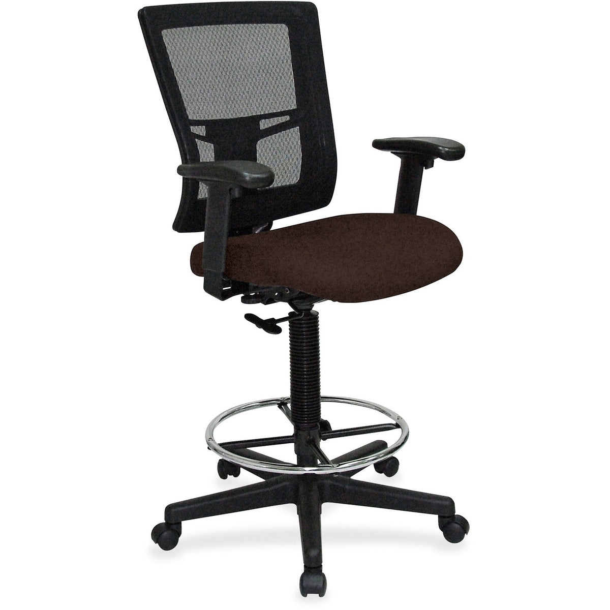 Lorell Mesh Back Drafting Stool - Canyon Nightfall Seat Color - Vinyl Seat Material - Black Back Color - Mesh Back Mater