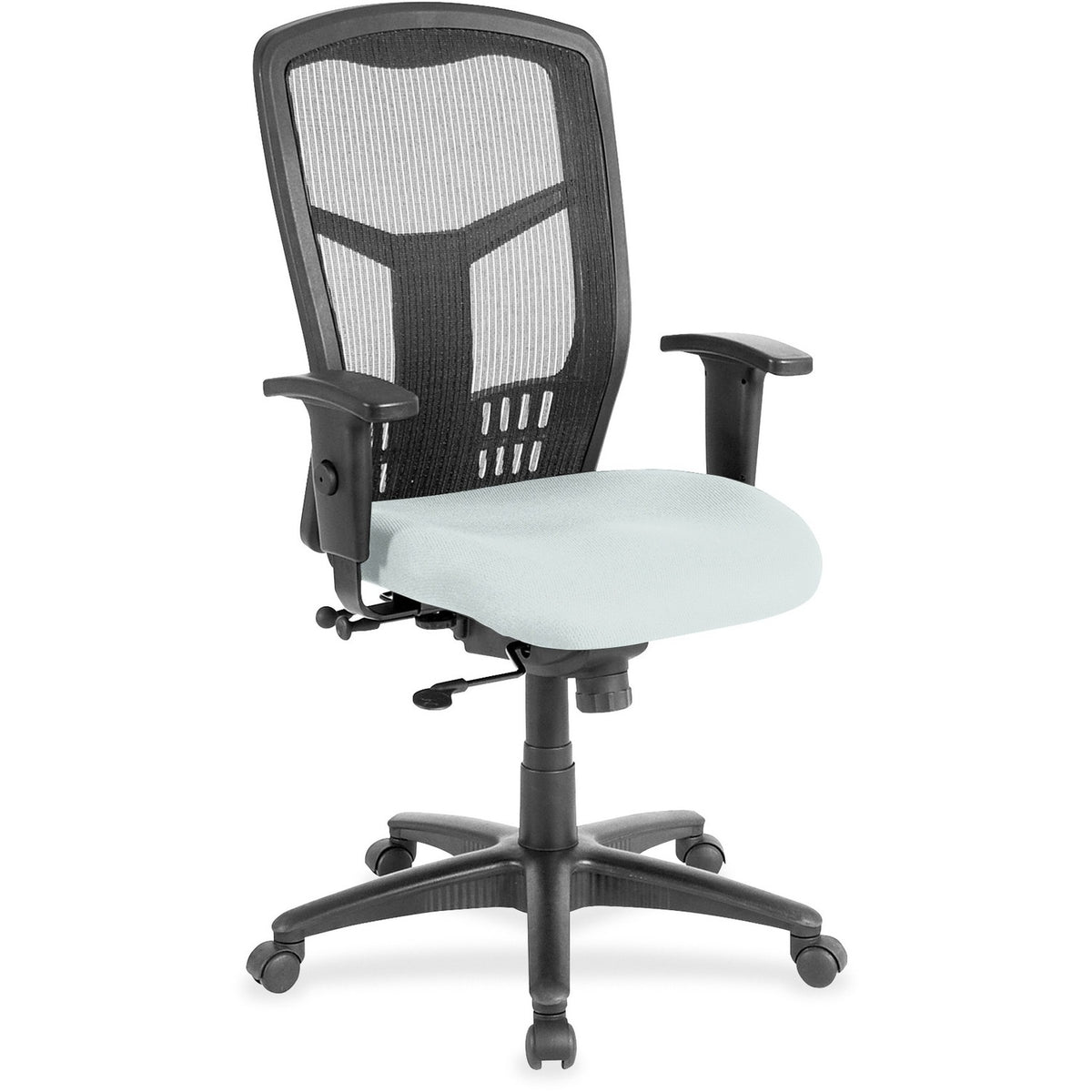 Lorell Executive Mesh High-back Swivel Chair - Castillo Breezy Seat Color - Vinyl Seat Material - Black Back Color - Mes