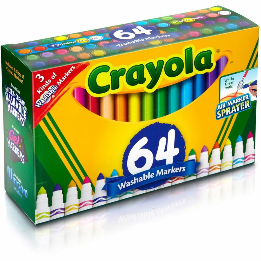 Crayola Washable Markers - Washable - Gel-based - 1 Set