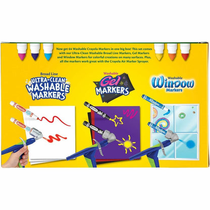 Crayola Washable Markers - Washable - Gel-based - 1 Set