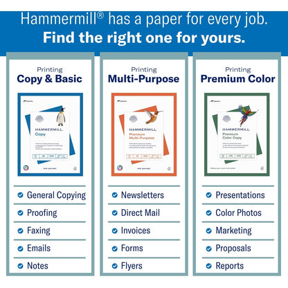 Hammermill Premium Multipurpose Paper - White - 97 Brightness - Letter - 8 1/2" x 11" - 20 lb Basis Weight - Smooth - FS