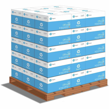 HP Office20 Paper - White - 92 Brightness - Letter - 8 1/2" x 11" - 20 lb Basis Weight - FSC - Smear Resistant, Quick Dr