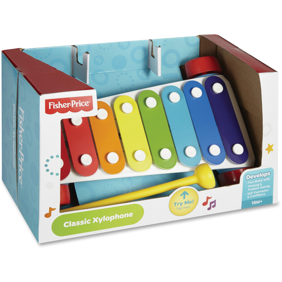 Fisher-Price Classic Xylophone - Fun, Music - Creativity, Sensory, Fine Motor, Eye-hand Coordination Skill Learning - In
