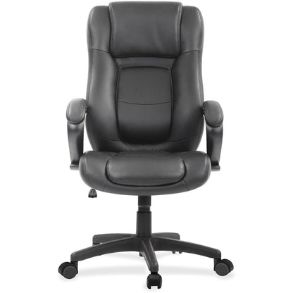 Eurotech Pembroke Mid Back Executive Chair - Black Seat Color - Bonded Leather Seat Material - Black Back Color - 1 Each