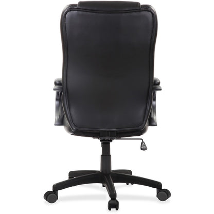 Eurotech Pembroke Mid Back Executive Chair - Black Seat Color - Bonded Leather Seat Material - Black Back Color - 1 Each
