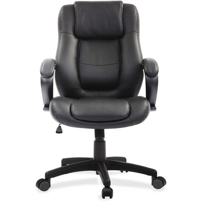 Eurotech Pembroke Mid Back Executive Chair - Black Seat Color - Bonded Leather Seat Material - Black Back Color - 1 Each