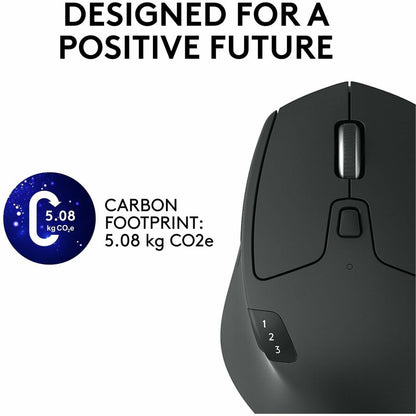Logitech M720 Triathlon Mouse - Optical - Wireless - 32.81 ft - Bluetooth/Radio Frequency - 2.40 GHz - Black - USB - 100