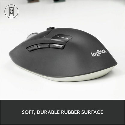 Logitech M720 Triathlon Mouse - Optical - Wireless - 32.81 ft - Bluetooth/Radio Frequency - 2.40 GHz - Black - USB - 100