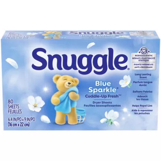 Snuggle Blue Sparkle Fresh Scent Fabric Softener Sheets 80 pk
