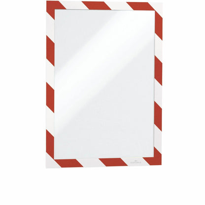 DURABLE Twin-color Border Self-adhesive Security Frame - Horizontal, Vertical - Self-adhesive, Dual-sided, Magnetic, Fle