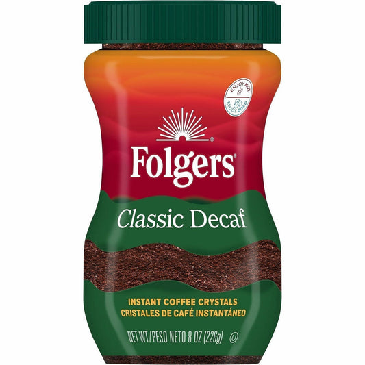 Folgers® Classic Instant Coffee Crystals - 8 oz - Decaffeinated - 1 Each