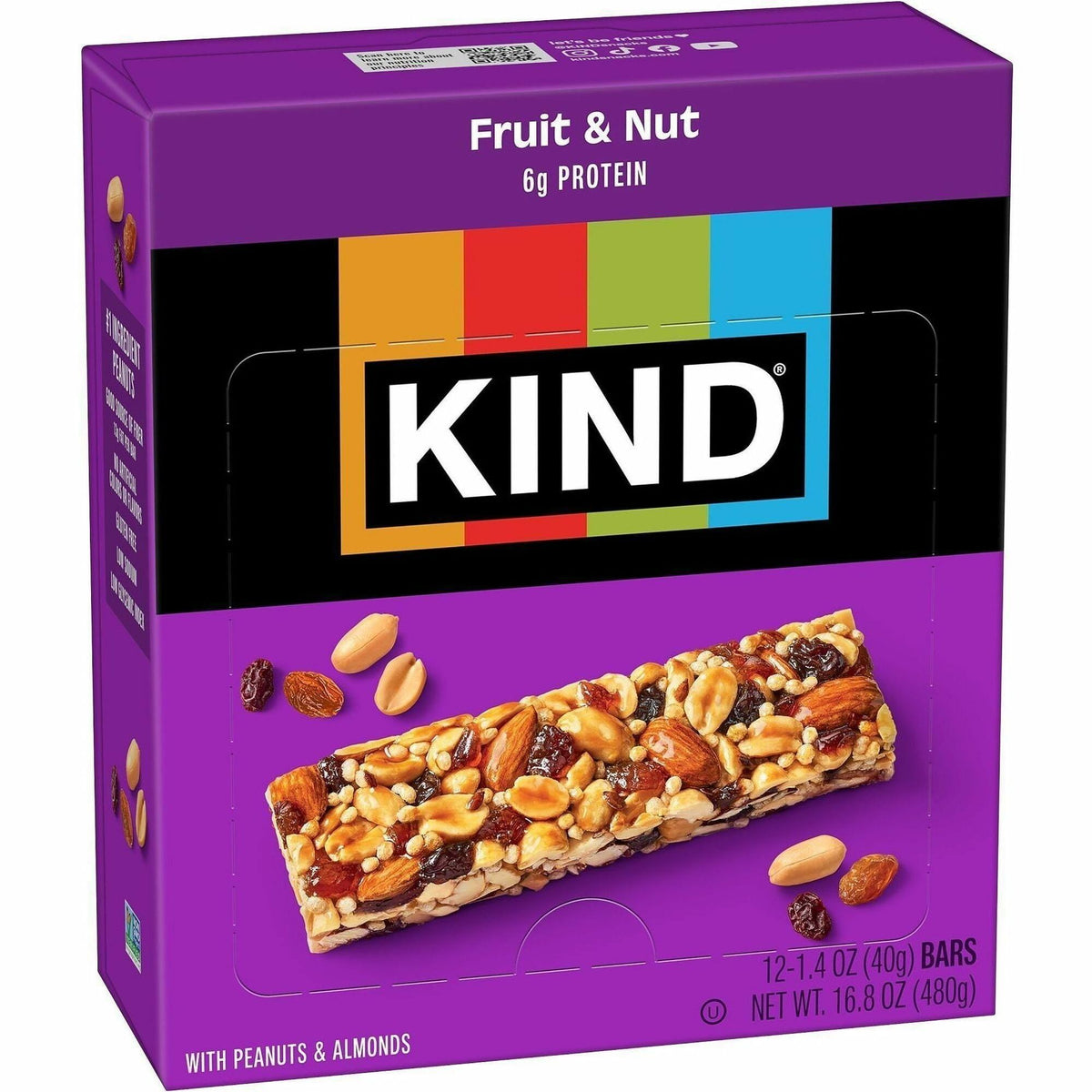 KIND Fruit and Nut Bar - Individually Wrapped, Non-GMO, Gluten-free, Dairy-free, Cholesterol-free, Fat-free, Sulfur diox