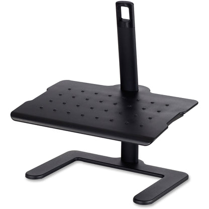 Safco Adjustable-Height Footrest - 3.50" to 16" Adjustable Height - Black - 1 Each