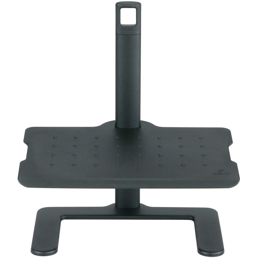 Safco Adjustable-Height Footrest - 3.50" to 16" Adjustable Height - Black - 1 Each