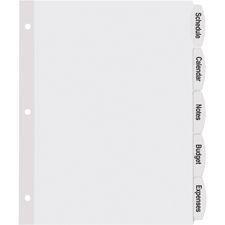 Avery® Big Tab Printable Label Dividers, Easy Peel Labels, 5 Tabs - 20 x Divider(s) - 5 - 5 Tab(s)/Set - 1 Pack