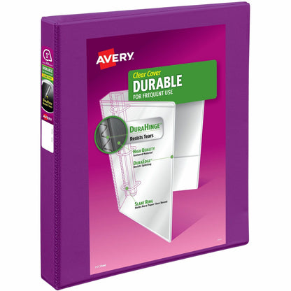 Avery® Durable View Binders with Slant Rings - 1" Binder Capacity - Letter - 8 1/2" x 11" Sheet Size - 250 Sheet Capacit