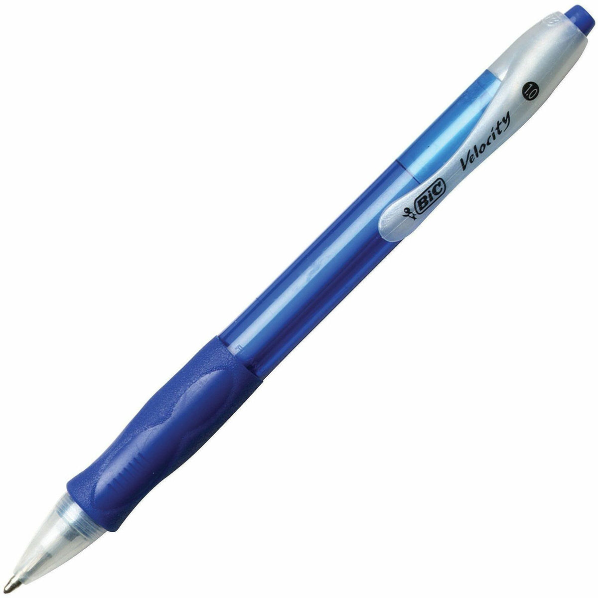 BIC Retractable Ballpoint Pens - 1 mm Medium Pen Point - Refillable - Retractable - Blue Ink - Blue Barrel - Tungsten Ca
